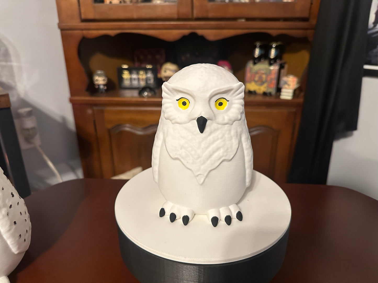 HP Hedwig inspired Snowy Owl Decoration 3D Printed Snowy Owl Sculpture