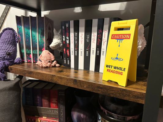 Wet While Reading Smutty Book Decor Sign Smut Sign Bookshelf Decor Smutty Decor