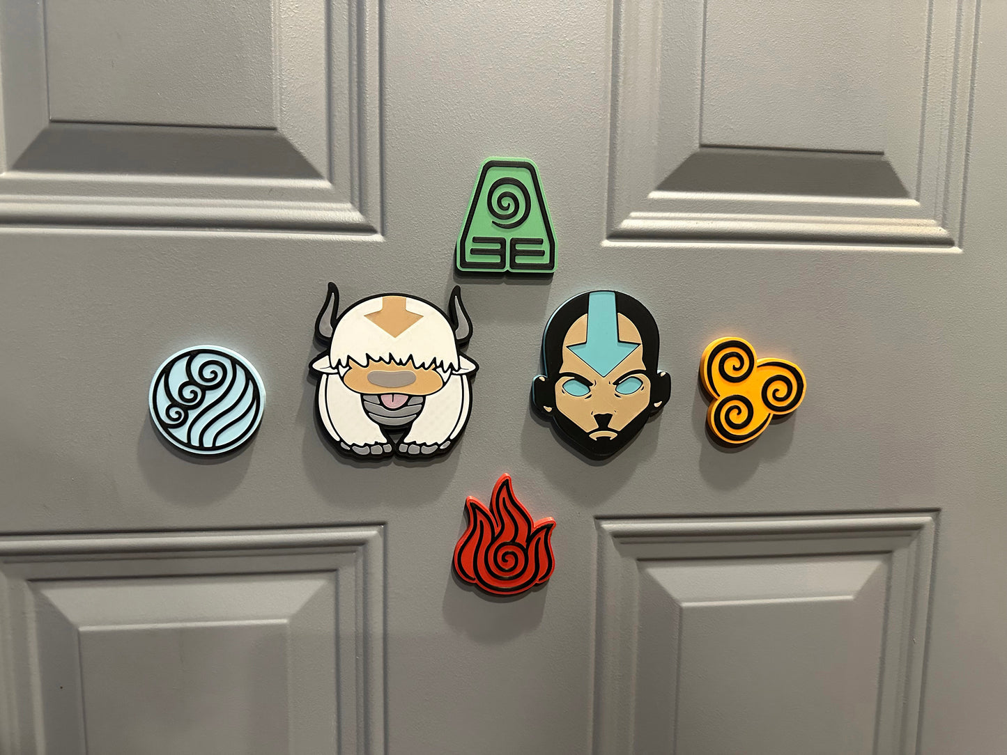 Avatar the Last Airbender Sign Magnet Aang Appa and the 4 Elements