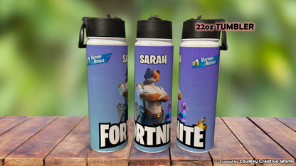 Kids Water Bottle Gamer Tumbler Personalized Water Bottle School Water Bottle