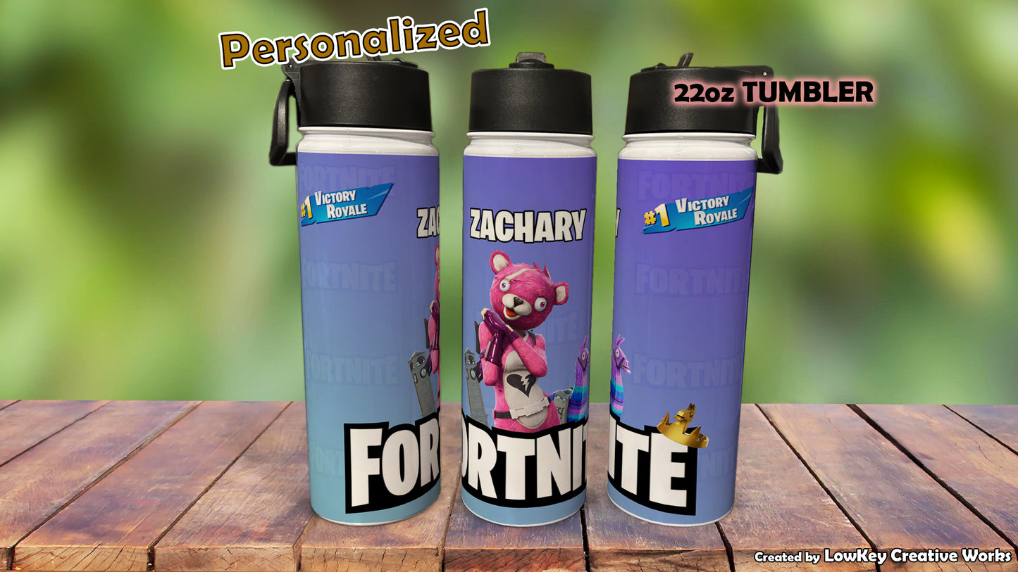 Kids Water Bottle Gamer Tumbler Personalized Water Bottle School Water Bottle