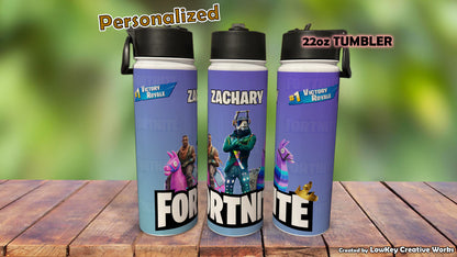 Kids Water Bottle Gamer Tumbler Personalized Water Bottle School Water Bottle