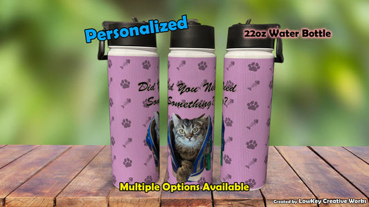 Cat Water Bottle Personalized Cat Water Bottle For Cat Lovers