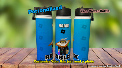 Kids Water Bottle Roblox Water Bottle Gamer Tumbler Personalized Water Bottle