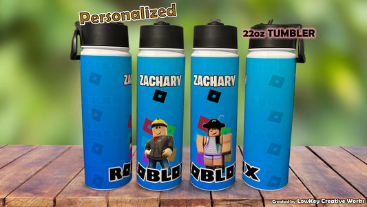 Kids Water Bottle Roblox Water Bottle Gamer Tumbler Personalized Water Bottle
