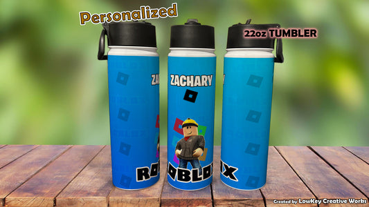 Kids Water Bottle Roblox Water Bottle Gamer Tumbler Personalized Water Bottle