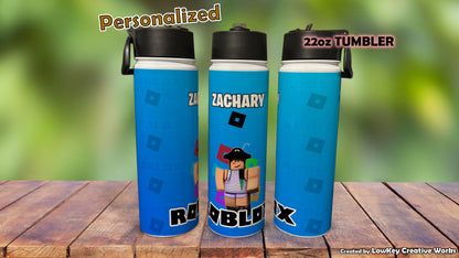Kids Water Bottle Roblox Water Bottle Gamer Tumbler Personalized Water Bottle