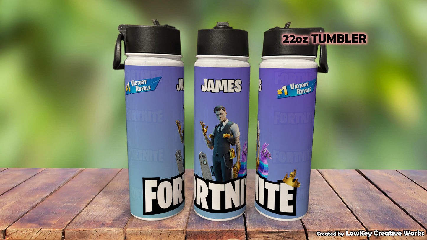 Kids Water Bottle Gamer Tumbler Personalized Water Bottle School Water Bottle