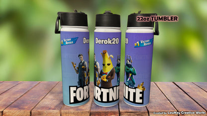 Kids Water Bottle Gamer Tumbler Personalized Water Bottle School Water Bottle