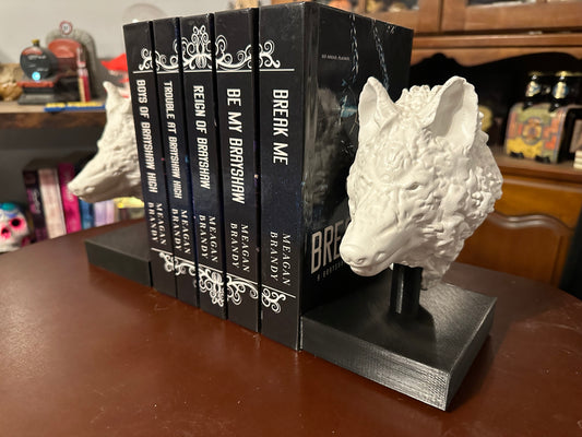 Wolf Head Statue Book End Home Decoration Wolf Statue 3D Print Unique Gift
