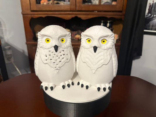 HP Hedwig inspired Snowy Owl Decoration 3D Printed Snowy Owl Sculpture