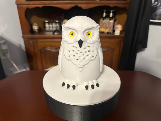 HP Hedwig inspired Snowy Owl Decoration 3D Printed Snowy Owl Sculpture