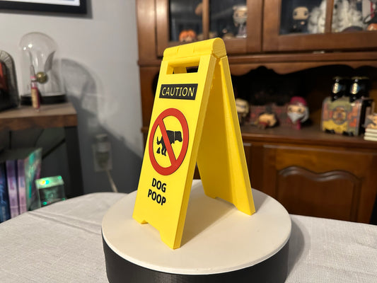 Funny Dog Sign Caution Dog Poop Wet Floor Sign White Elephant Gift Pet Lover