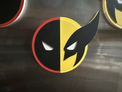 Deadpool and Wolverine Magnet Deadpool and Wolverine Best Friends Necklace Sign