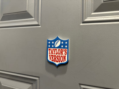 T Swift Sign Football Magnet