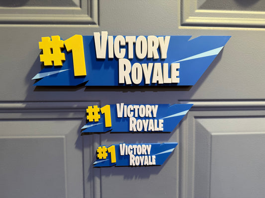 Victory Royale Cake Topper - Keepsake Magnet - 3D Printed - Concealed Magnets - Ideal for Celebrating - Gaming Door Sign - Gaming Desk Prop