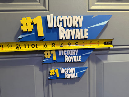 Victory Royale Cake Topper - Keepsake Magnet - 3D Printed - Concealed Magnets - Ideal for Celebrating - Gaming Door Sign - Gaming Desk Prop