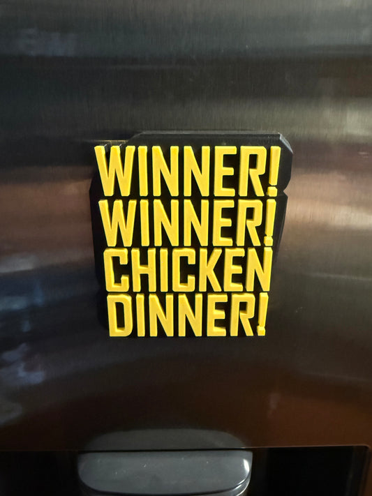 PUBG Sign Winner Winner Chicken Dinner Magnet Cake Topper PUBG Video Game Decor