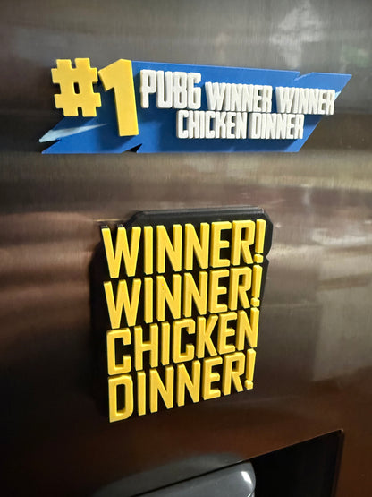 PUBG Sign Winner Winner Chicken Dinner Magnet Cake Topper PUBG Video Game Decor