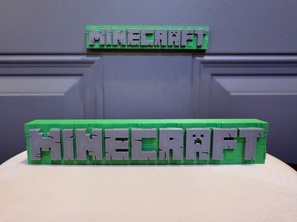 Minecraft Sign Minecraft Magnet Cake Topper Kids Video Game Birthday Decor