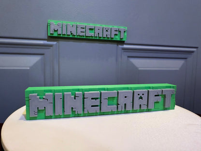 Minecraft Sign Minecraft Magnet Cake Topper Kids Video Game Birthday Decor
