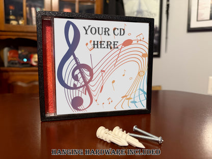 CD Frame with Elegant Black Framing - Hang on Wall or Display on a Shelf