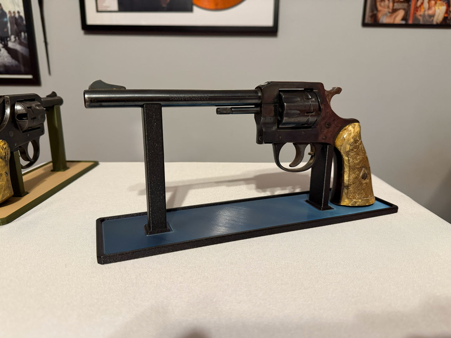 Revolver Display Stand Customizable Sized to Fit Personalized Colors Gun Stand