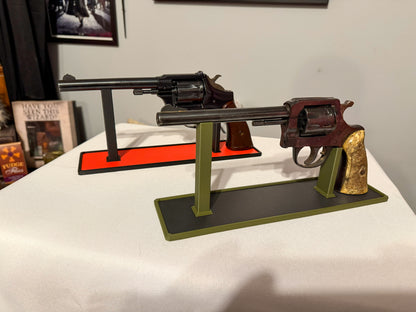 Revolver Display Stand Customizable Sized to Fit Personalized Colors Gun Stand