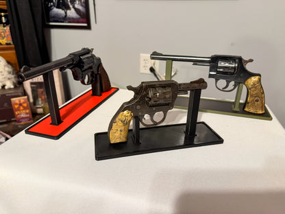 Revolver Display Stand Customizable Sized to Fit Personalized Colors Gun Stand