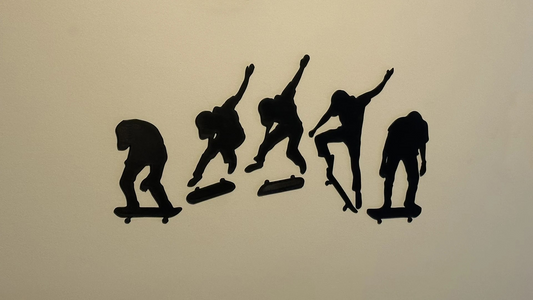 Skateboarding Kick Flip Wall Art Shadow Wall Art Tony Hawk Game Skateboard Trick