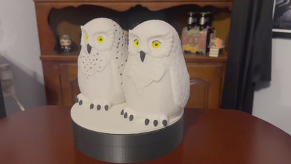HP Hedwig inspired Snowy Owl Decoration 3D Printed Snowy Owl Sculpture