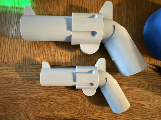 Life size Lego gun and Small Lego gun